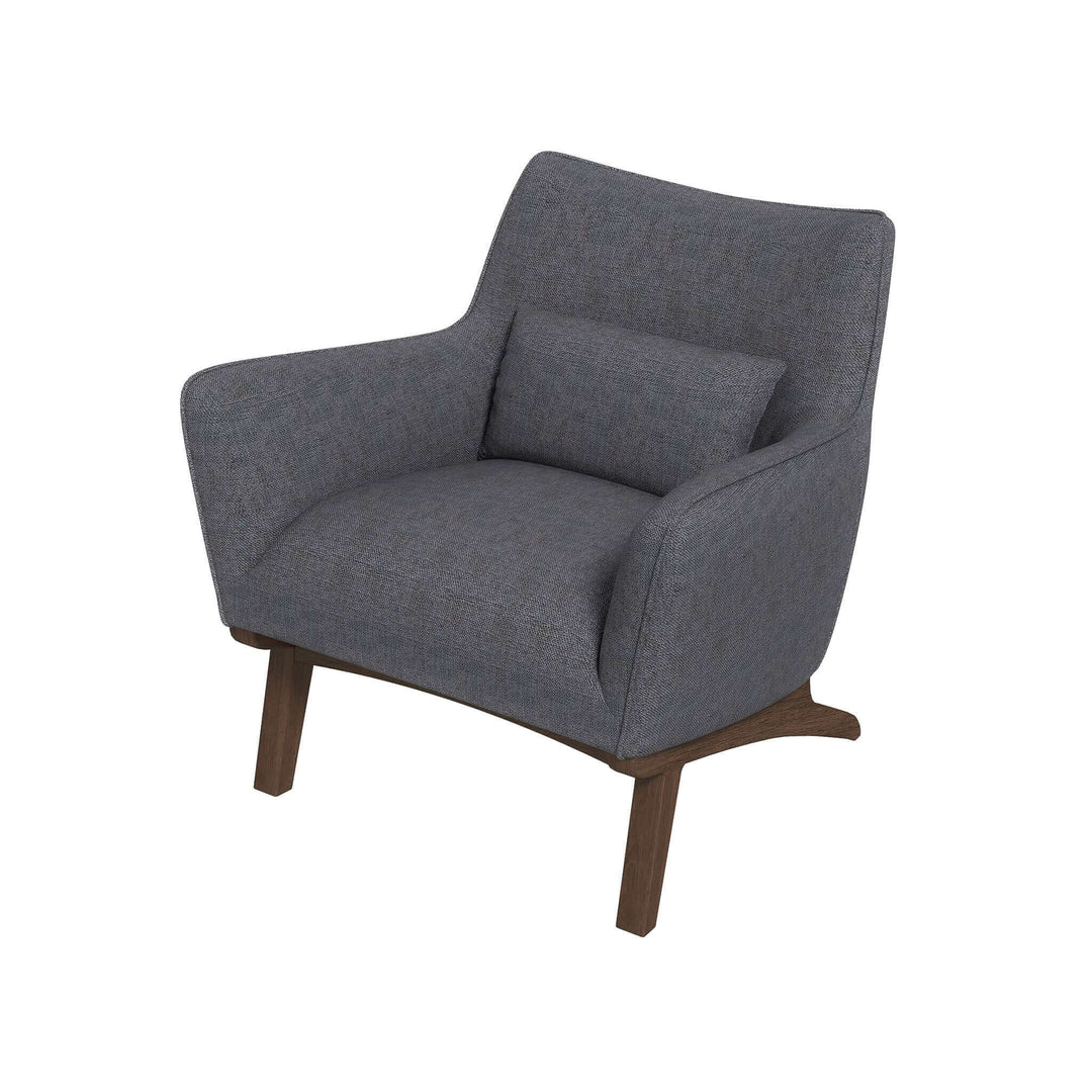 The Brayden Mid Century Modern Sea Side Gray Linen Armchair Era and Style Inspired Home Décor 7