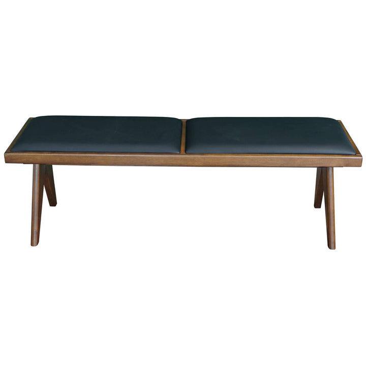 The Keira Black Vegan Leather Bench Era and Style Inspired Home Décor 6