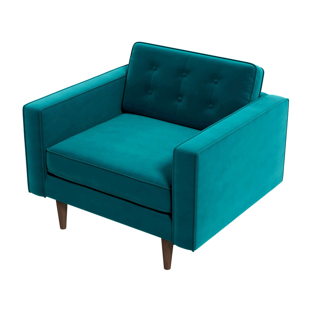 The Casey Teal Velvet Lounge Chair Era and Style Inspired Home Décor 7