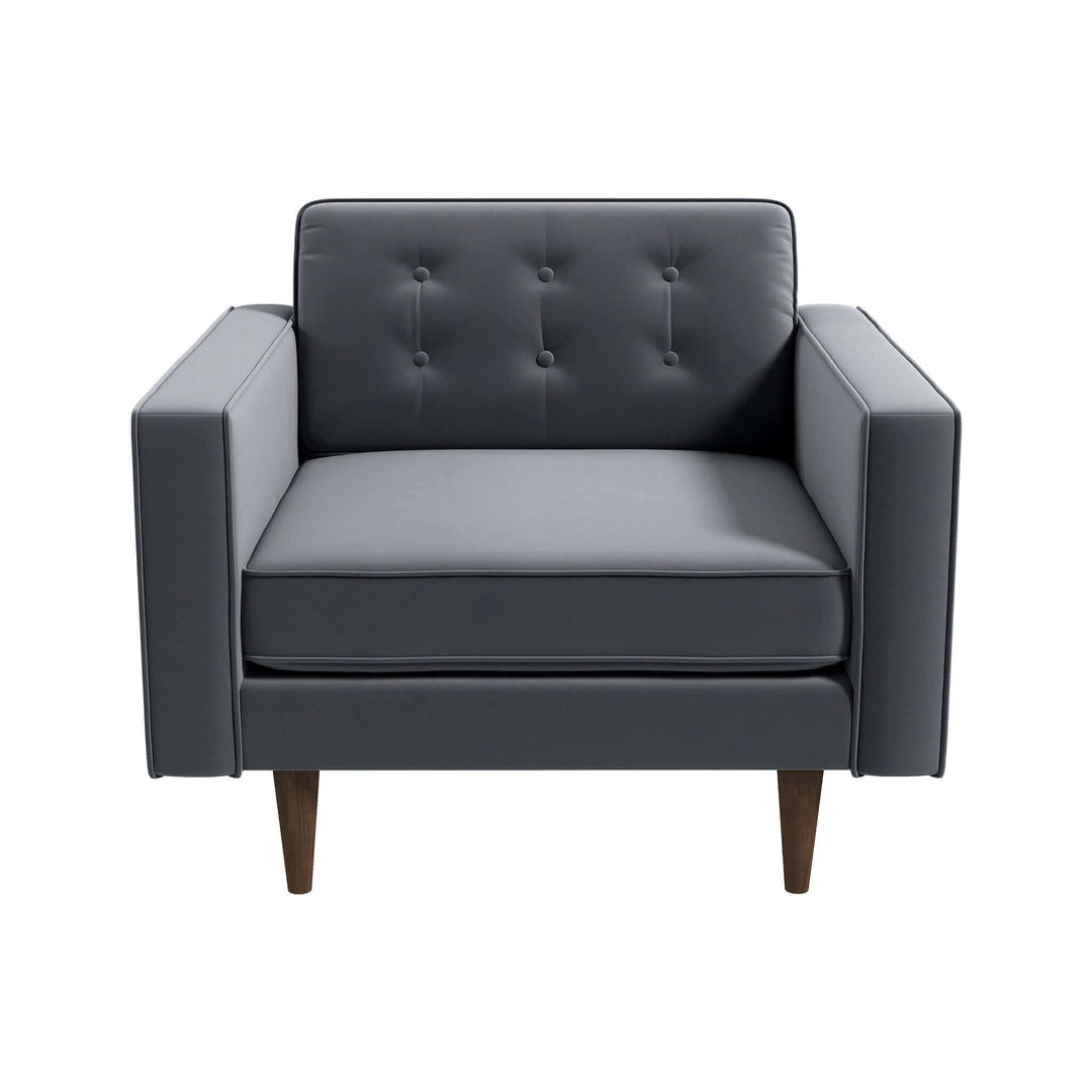 The Casey  Grey Velvet Lounge Chair Era and Style Inspired Home Décor 8