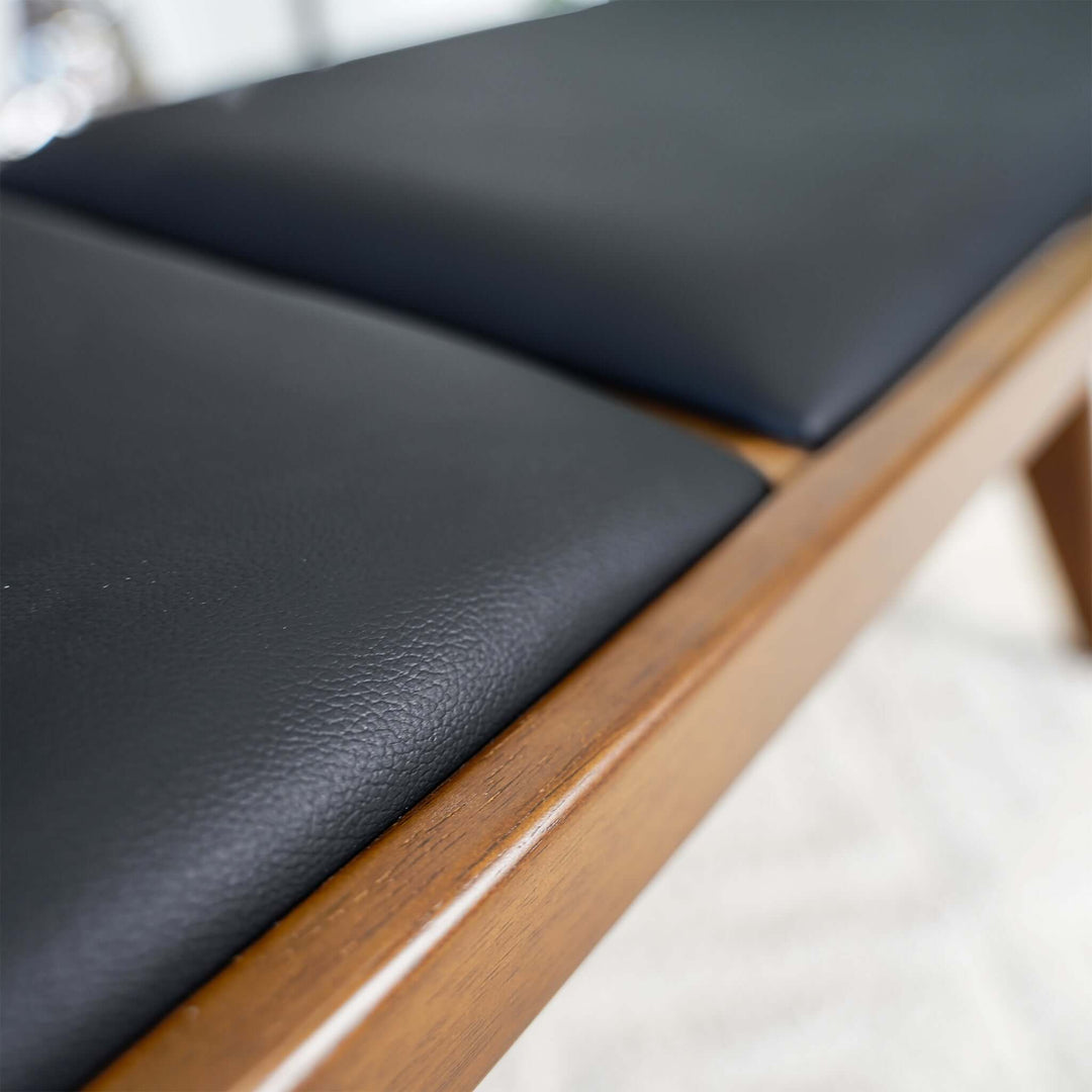 The Keira Black Vegan Leather Bench Era and Style Inspired Home Décor 2