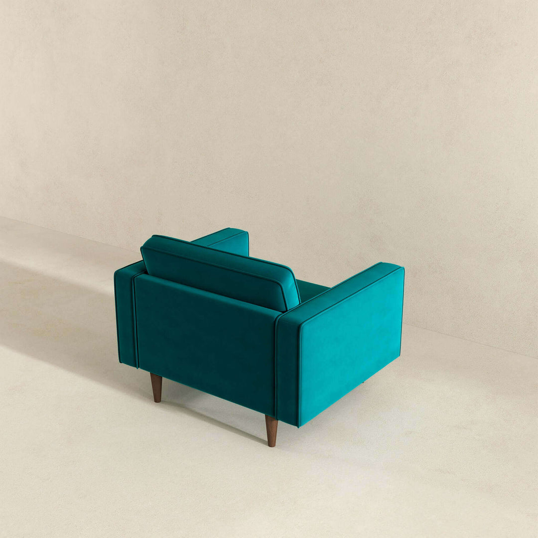 The Casey Teal Velvet Lounge Chair Era and Style Inspired Home Décor 6