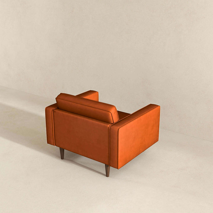 The Casey Burnt Orange Velvet Lounge Chair Era and Style Inspired Home Décor 7