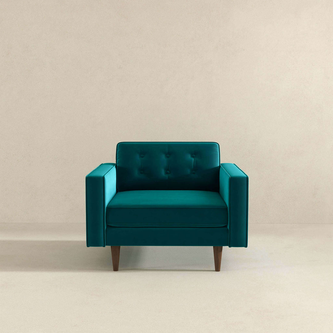 The Casey Teal Velvet Lounge Chair Era and Style Inspired Home Décor 5