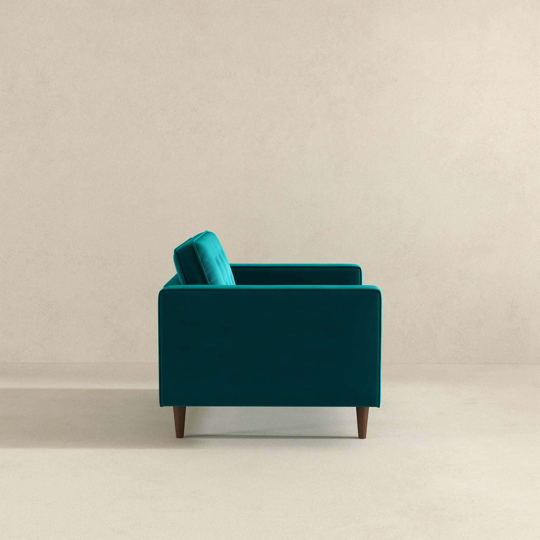 The Casey Teal Velvet Lounge Chair Era and Style Inspired Home Décor 4