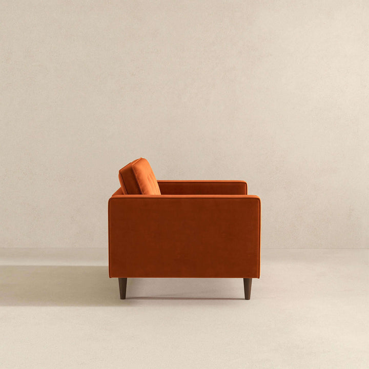 The Casey Burnt Orange Velvet Lounge Chair Era and Style Inspired Home Décor 6