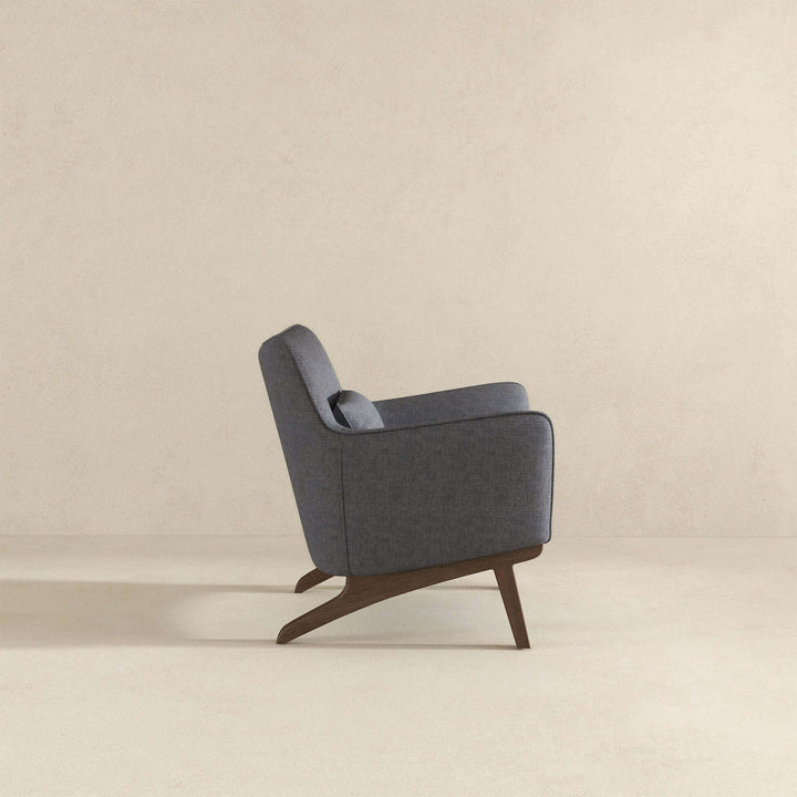 The Brayden Mid Century Modern Sea Side Gray Linen Armchair Era and Style Inspired Home Décor 5