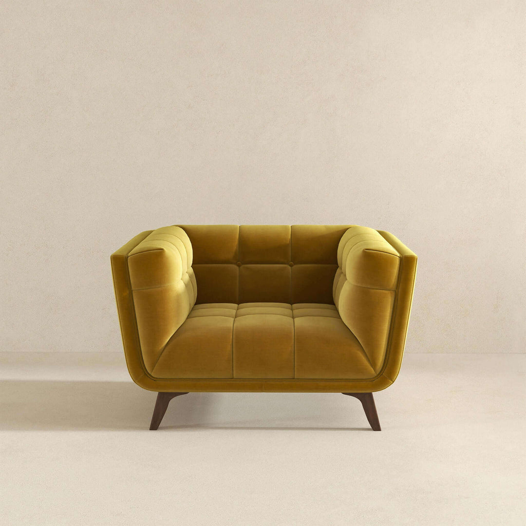 The Addison Mid Century Modern Gold Velvet Lounge Chair Era and Style Inspired Home Décor 3