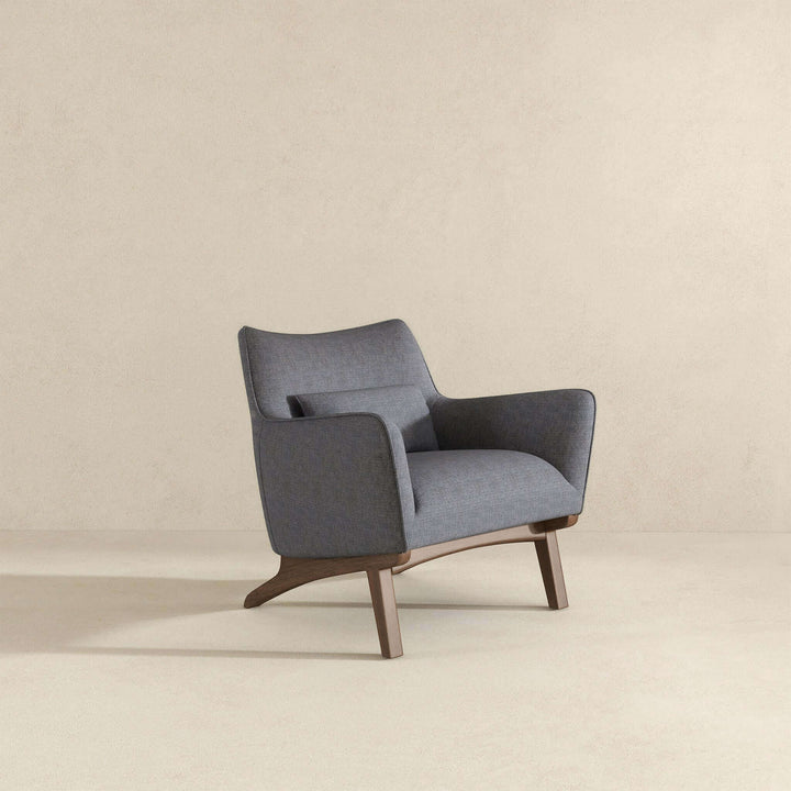 The Brayden Mid Century Modern Sea Side Gray Linen Armchair Era and Style Inspired Home Décor 4