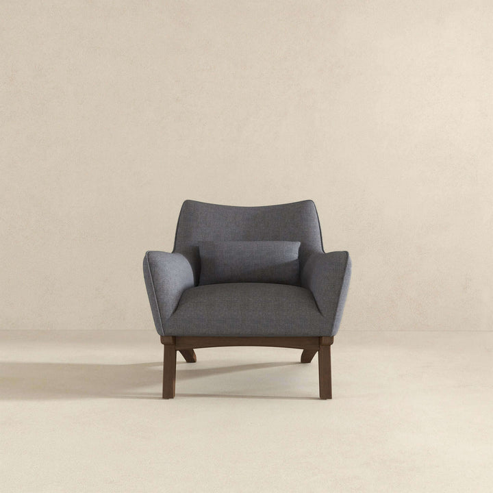 The Brayden Mid Century Modern Sea Side Gray Linen Armchair Era and Style Inspired Home Décor 3