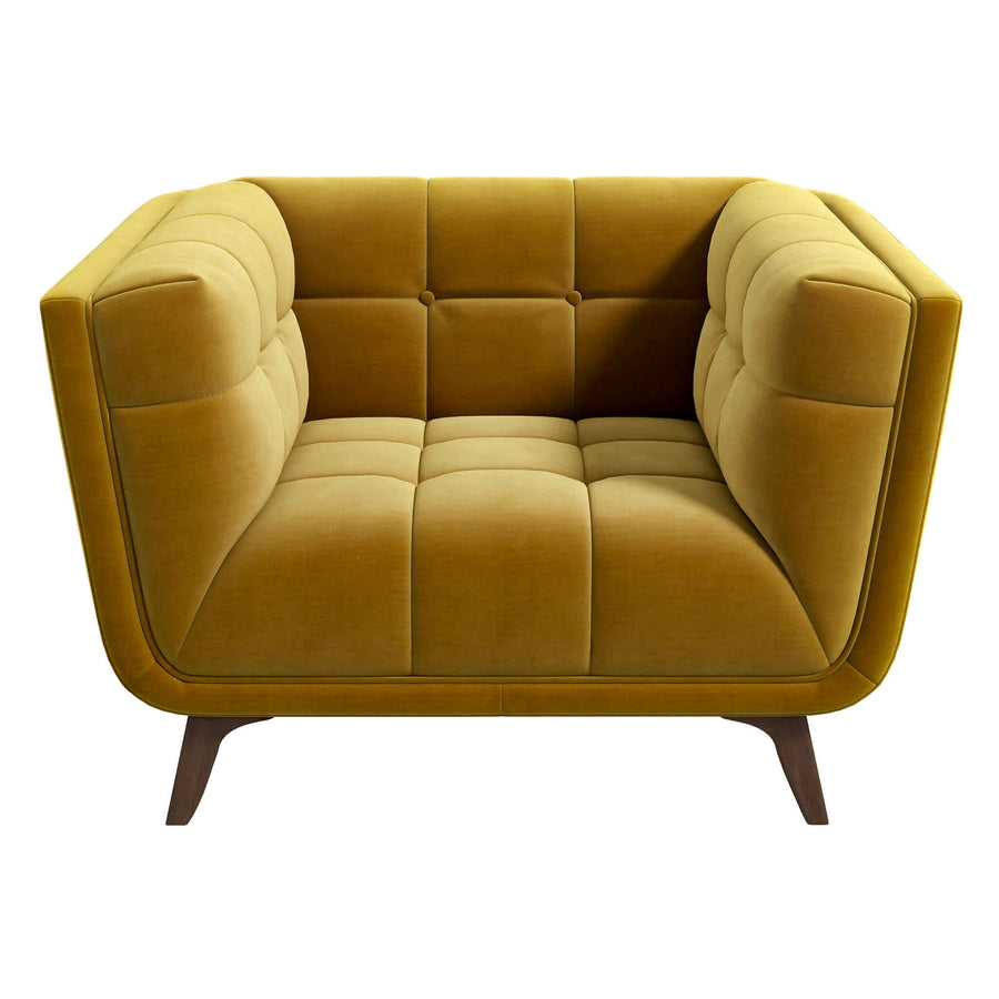 The Addison Mid Century Modern Gold Velvet Lounge Chair Era and Style Inspired Home Décor 8