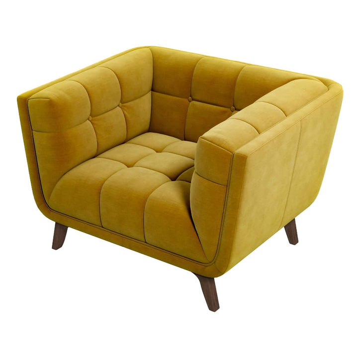 The Addison Mid Century Modern Gold Velvet Lounge Chair Era and Style Inspired Home Décor 7