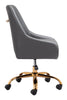 The Madelaine Office Chair Gray & Gold  Era and Style Inspired Home Decor 1