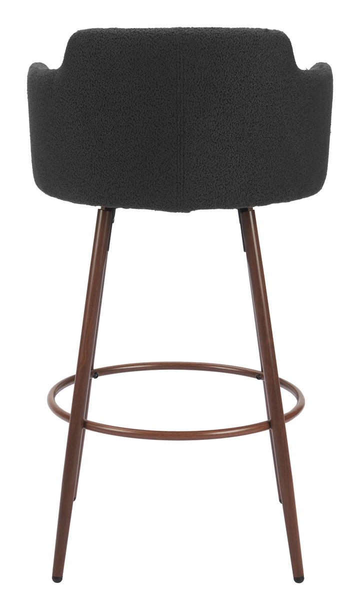 The Kono Swivel Barstool (Set of 2) Black & Walnut  Era and Style Inspired Home Decor 1