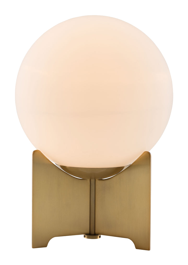 The Pearl Table Lamp White & Brass