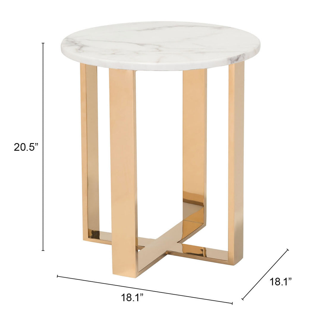 The Atlas End Table White & Gold  Era and Style Inspired Home Decor 1