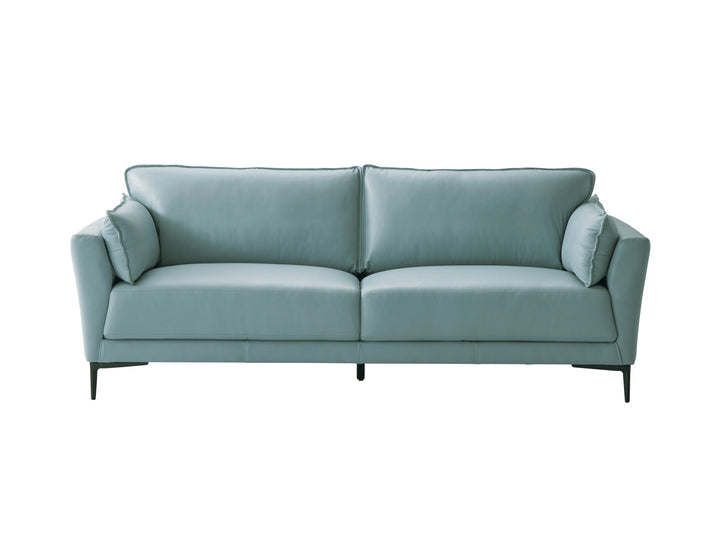 ACME Mesut Light Blue Top Grain Leather Sofa