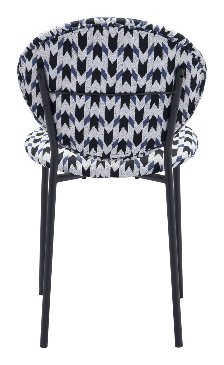 The Clyde Dining Chair (Set of 2) Geometric Print & Black  Era and Style Inspired Home Decor 1