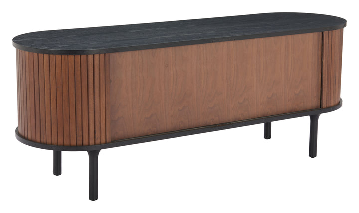 The Koriana Entertainment Stand Black & Walnut  Era and Style Inspired Home Decor 1