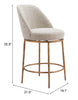 The Nordhavn Swivel Counter Stool Beige & Gold  Era and Style Inspired Home Decor 1