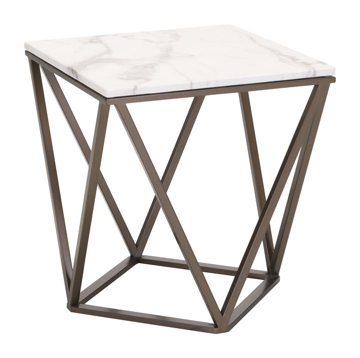 The Tintern End Table White & Antique Bronze  Era and Style Inspired Home Decor 1