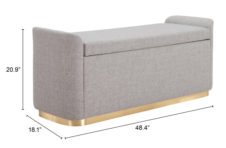 The Dobo Storage Bench Gray  Era and Style Inspired Home Decor 1