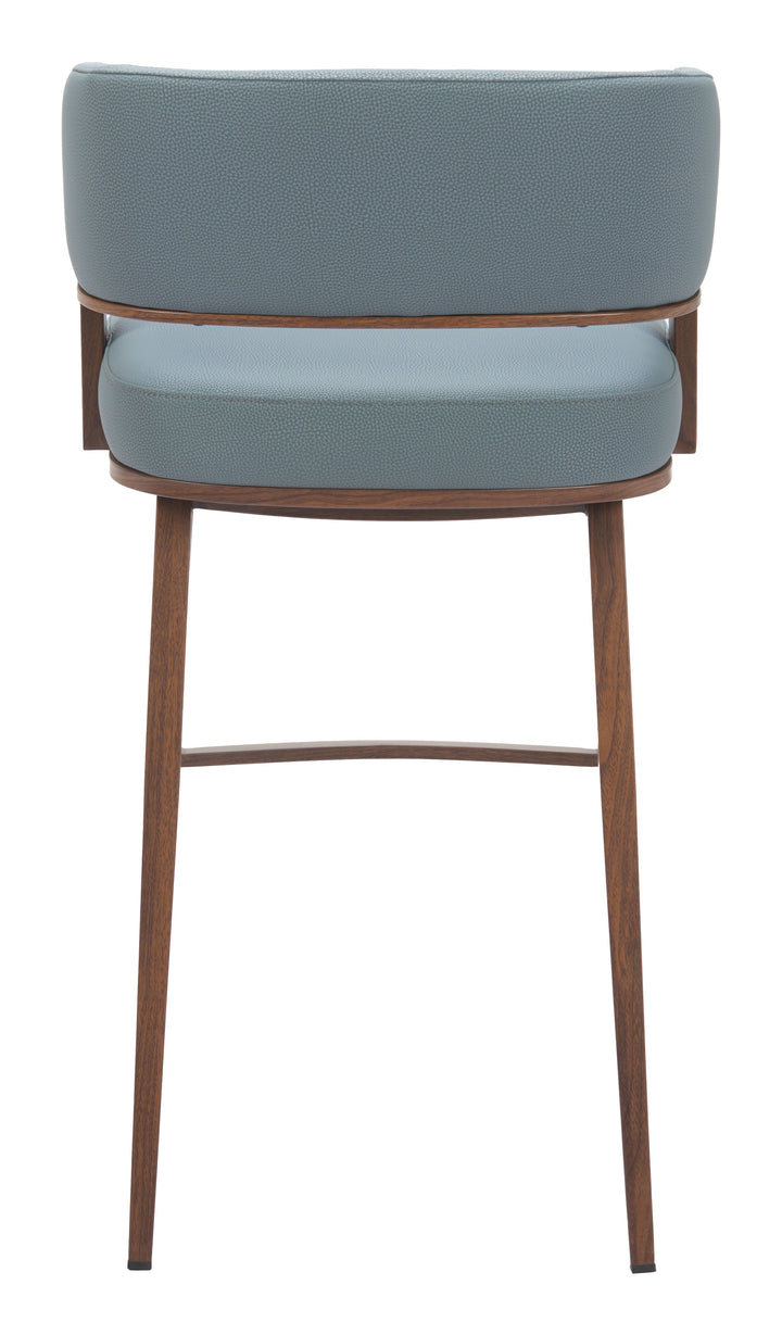 The Poise Barstool (Set of 2) Azure Gray & Walnut  Era and Style Inspired Home Decor 1