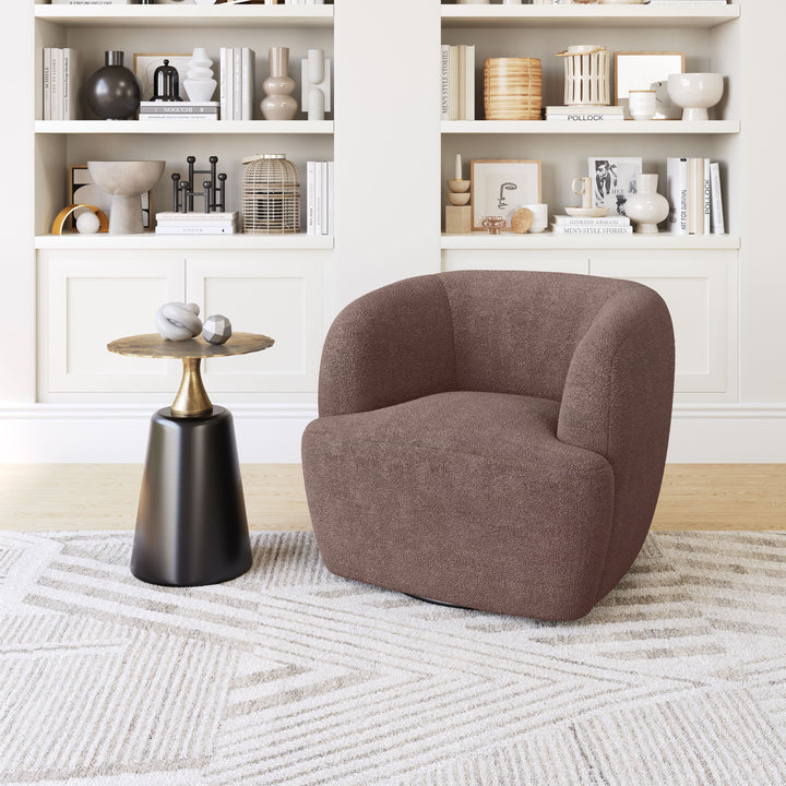 The Govan Swivel Chair Brown  Era and Style Inspired Home Decor 1