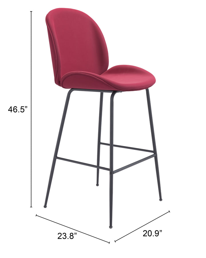 The Miles Barstool Red  Era and Style Inspired Home Decor 1