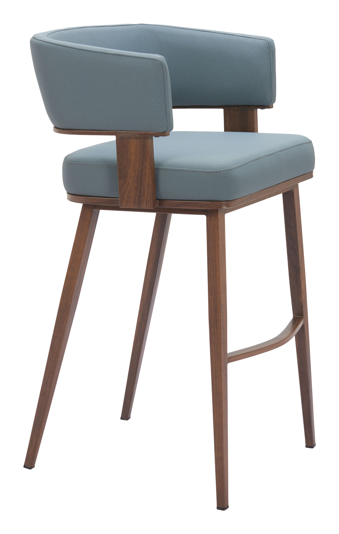 The Poise Barstool (Set of 2) Azure Gray & Walnut  Era and Style Inspired Home Decor 1