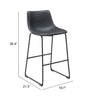 The Smart Barstool (Set of 2) Black  Era and Style Inspired Home Decor 1