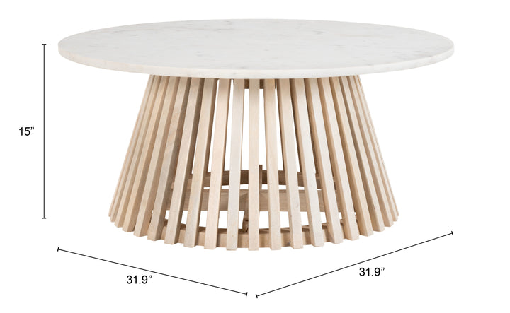 The Mazara Coffee Table White & Natural  Era and Style Inspired Home Decor 1