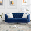 Navy Blue Velvet Living Room Sofa