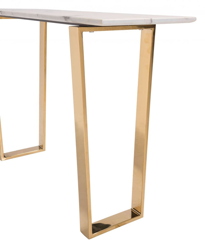 The Atlas Console Table White & Gold  Era and Style Inspired Home Decor 1