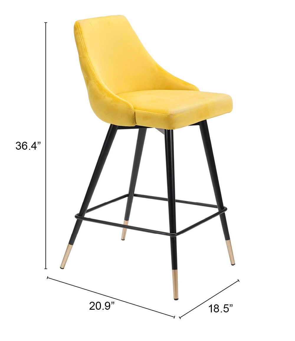 The Piccolo Counter Stool Yellow  Era and Style Inspired Home Decor 1