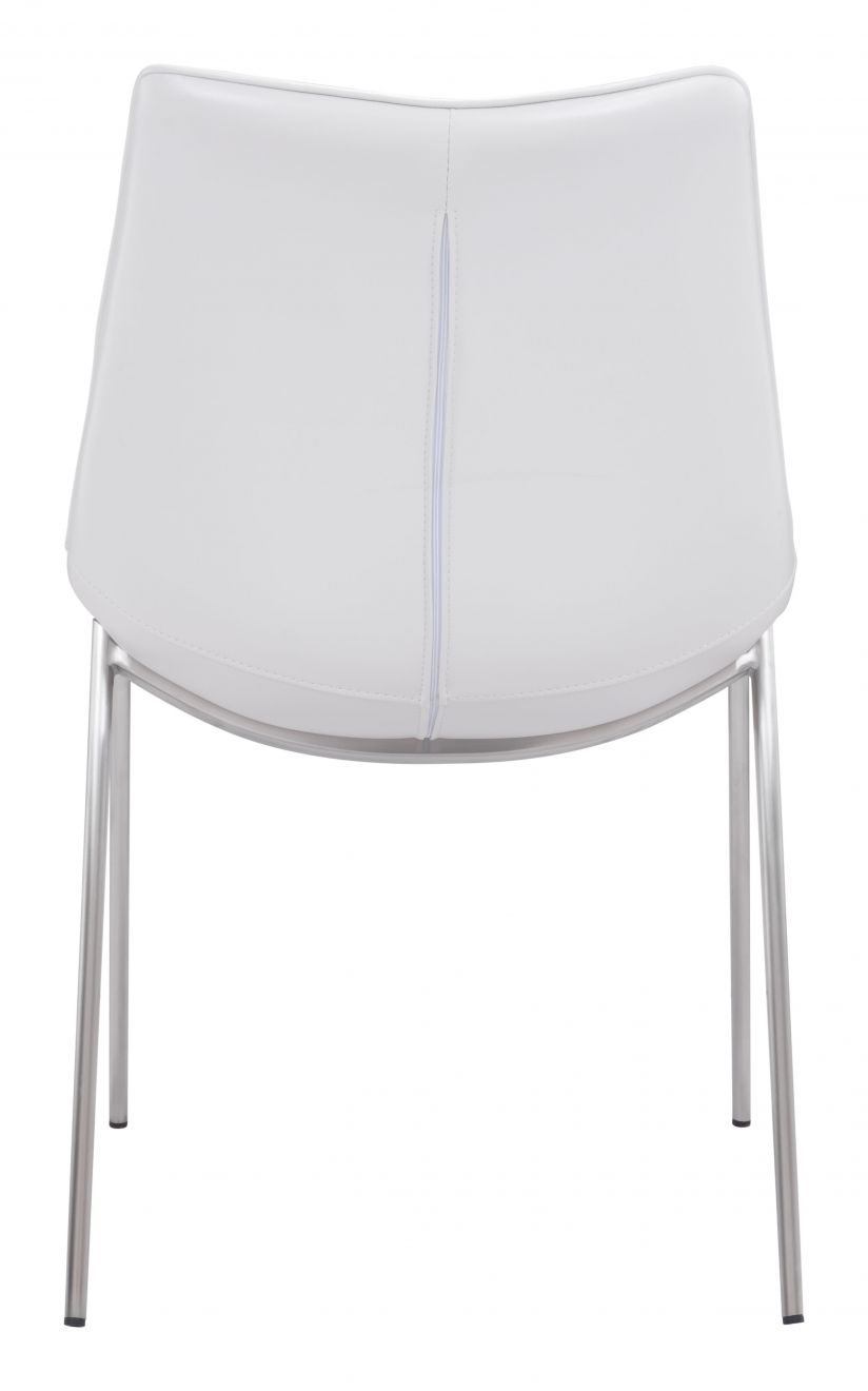 The Magnus Dining Chair (Set of 2) White & Silver  Era and Style Inspired Home Decor 1