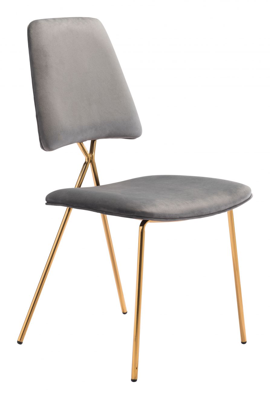 The Chloe Dining Chair (Set of 2) Gray & Gold  Era and Style Inspired Home Decor 1