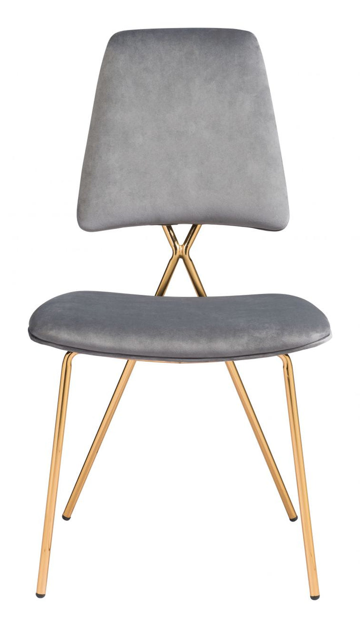 The Chloe Dining Chair (Set of 2) Gray & Gold  Era and Style Inspired Home Decor 1