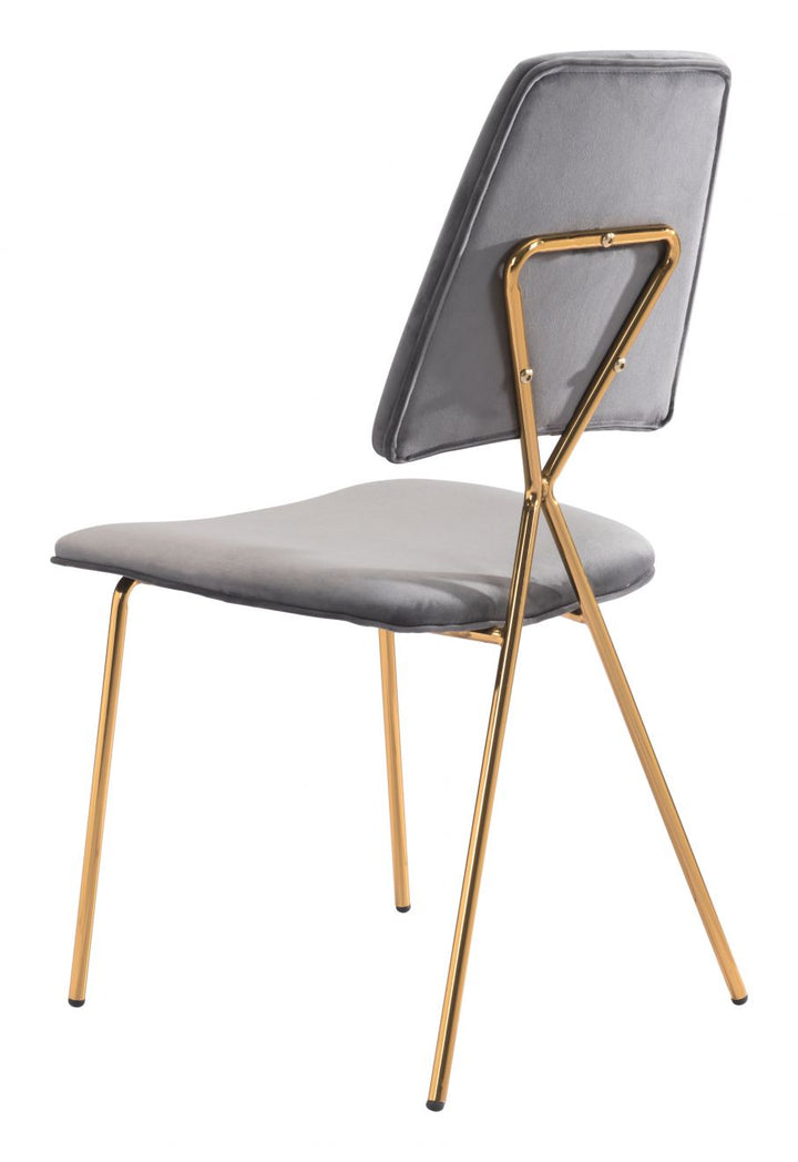 The Chloe Dining Chair (Set of 2) Gray & Gold  Era and Style Inspired Home Decor 1