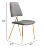 The Chloe Dining Chair (Set of 2) Gray & Gold  Era and Style Inspired Home Decor 1