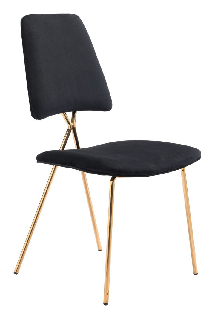 The Chloe Dining Chair (Set of 2) Black & Gold  Era and Style Inspired Home Decor 1