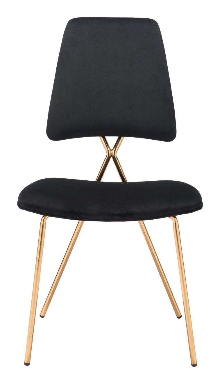 The Chloe Dining Chair (Set of 2) Black & Gold  Era and Style Inspired Home Decor 1