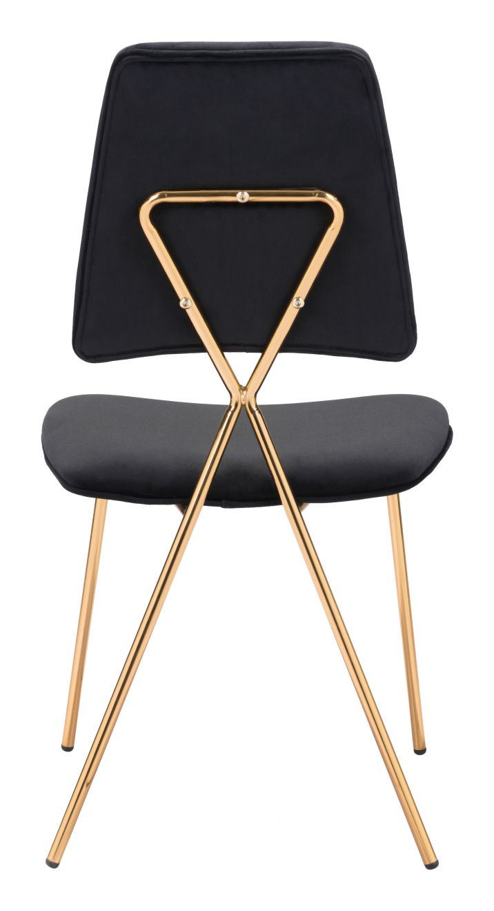 The Chloe Dining Chair (Set of 2) Black & Gold  Era and Style Inspired Home Decor 1