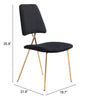 The Chloe Dining Chair (Set of 2) Black & Gold  Era and Style Inspired Home Decor 1