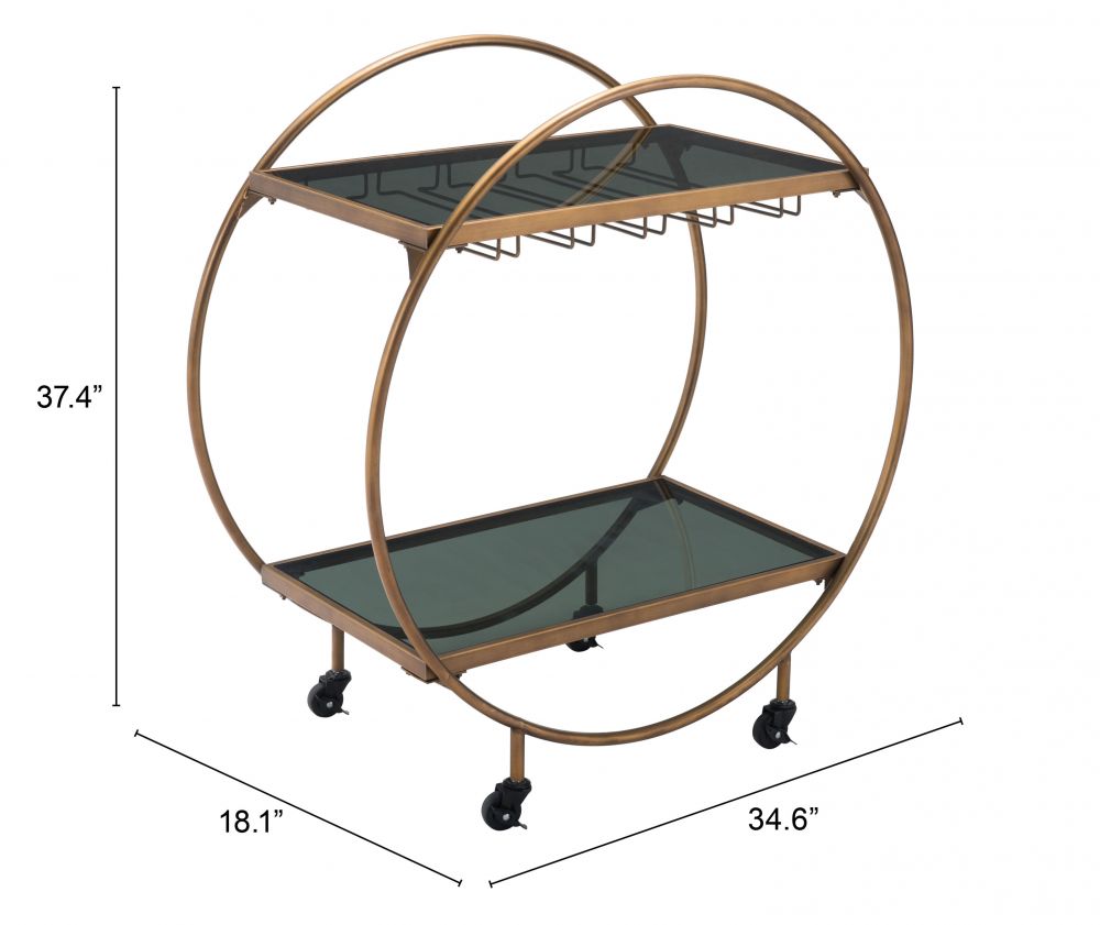 The Arc Bar Cart Brass & Black  Era and Style Inspired Home Decor 1