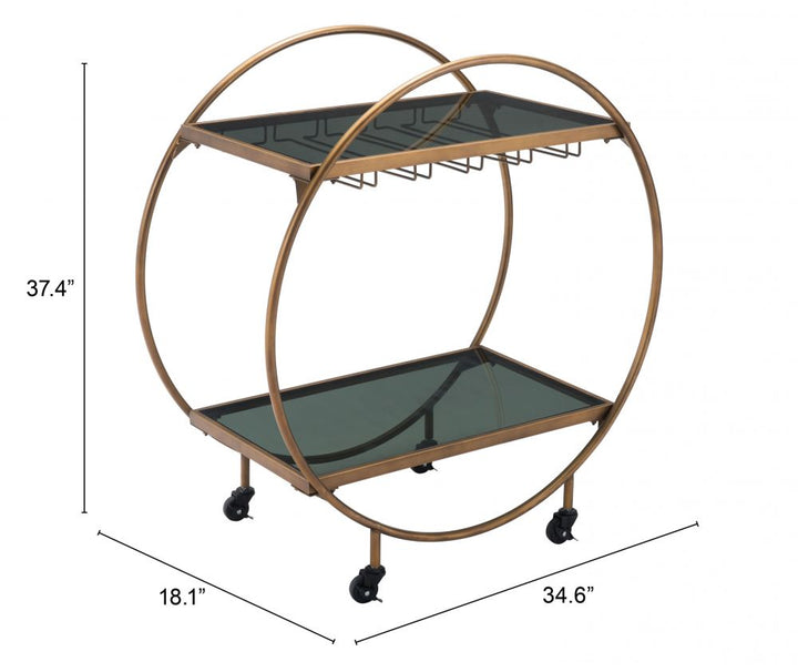 The Arc Bar Cart Brass & Black  Era and Style Inspired Home Decor 1