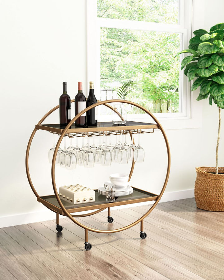 The Arc Bar Cart Brass & Black  Era and Style Inspired Home Decor 1