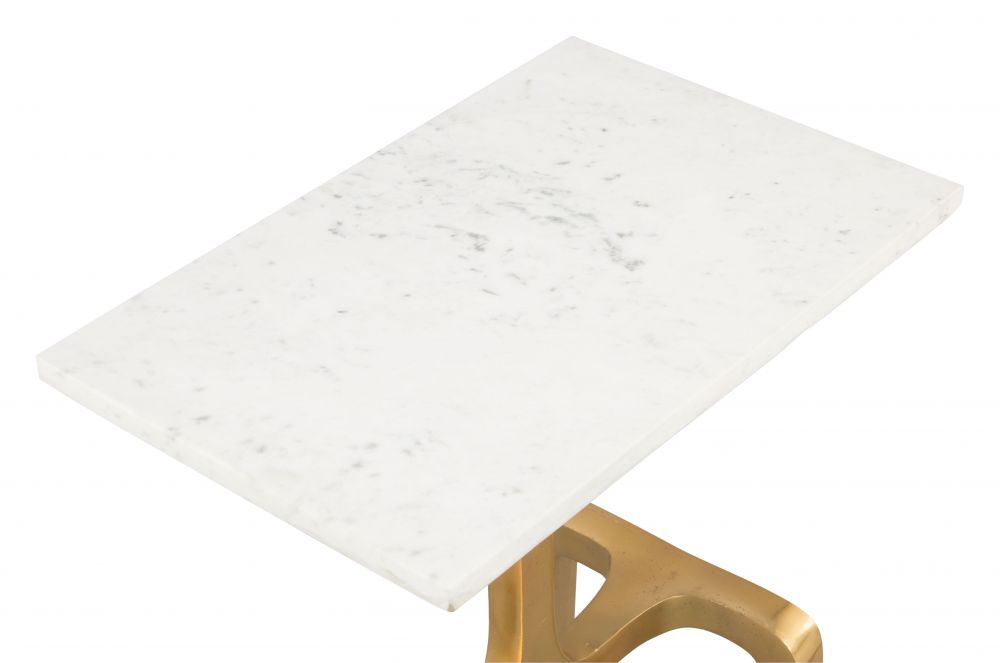 The Clement Side Table White & Gold  Era and Style Inspired Home Decor 1