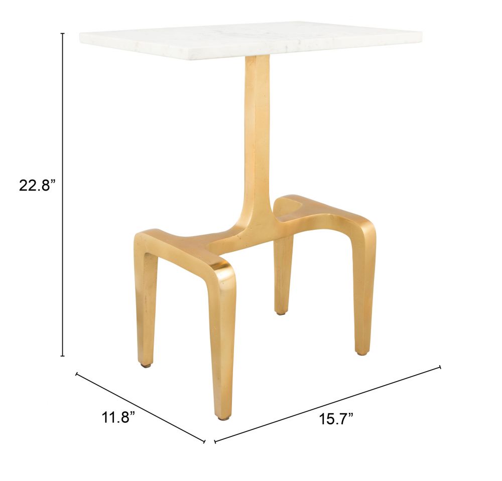 The Clement Side Table White & Gold  Era and Style Inspired Home Decor 1