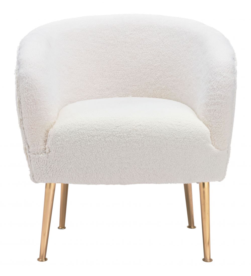 The Sherpa Accent Chair Beige & Gold  Era and Style Inspired Home Decor 1